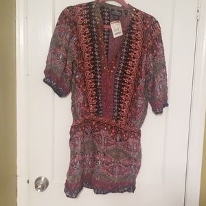Multi colored tunic L